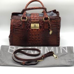 BRAHMIN ANNABELLE SATCHEL PECAN
